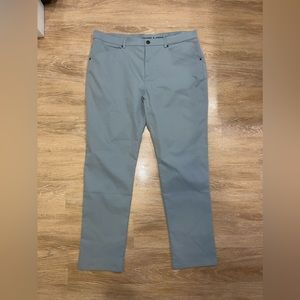 Men’s Myles Apparel Tour Pants 40x32 Performance 5 Pocket Chinos Steely Blue